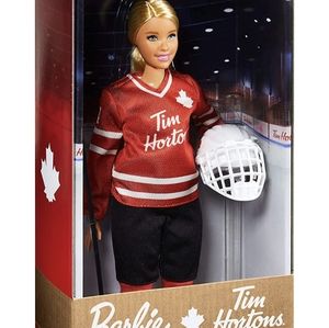 Barbie Signature Tim Hortons Doll in hockey uniform. 12" collectible doll BNIB